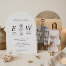 Botanical Romance Monogram Arch Wedding Photo