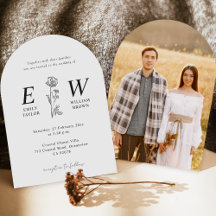Botanical Romance Monogram Arch Wedding Photo
