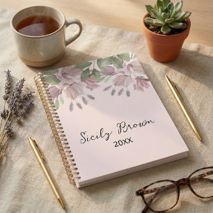 Botanical rustic elegant watercolor foliage planner