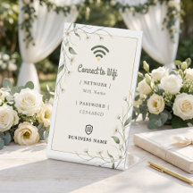 Botanical Sage Green Business Wifi Password