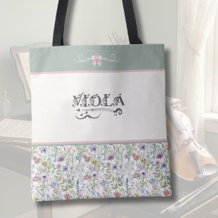 Botanical Sage Green Viola   String Player Tote Bag