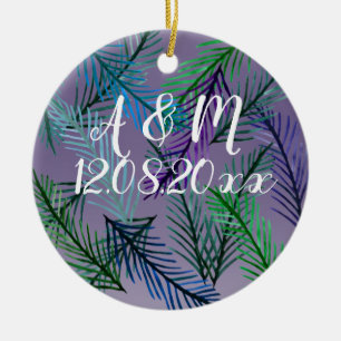 Botanical Save the date Ornament