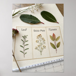 Botanical Scientific Plate Poster