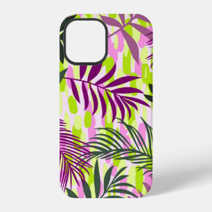 Botanical seamless pattern mixed with geometric sh iPhone 12 case