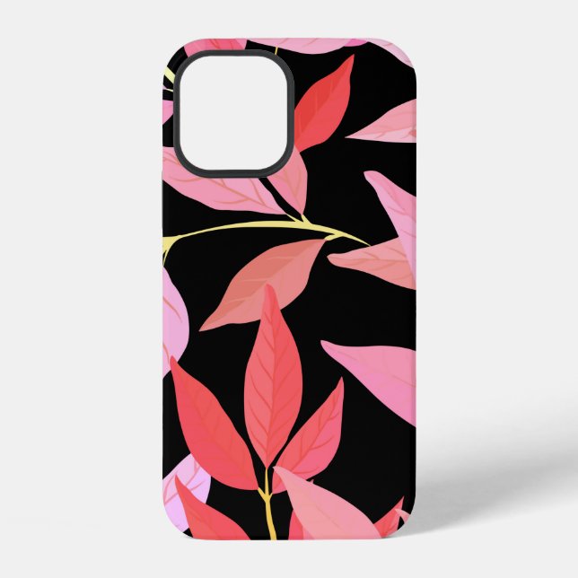 Botanical seamless pattern with leaves. Bright sum iPhone Case (Back)
