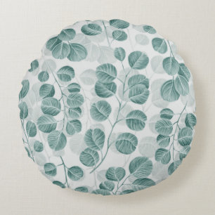 Botanical seamless pattern with vintage graphic si round pillow