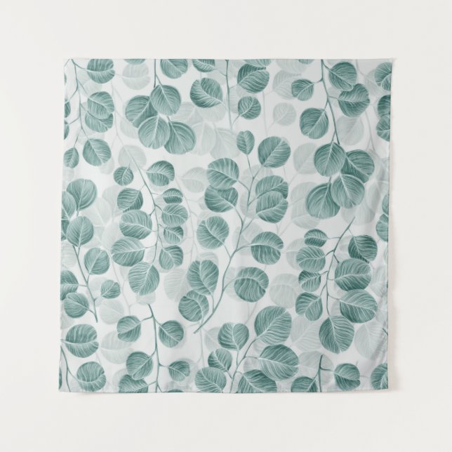 Botanical seamless pattern with vintage graphic si tapestry (Front)