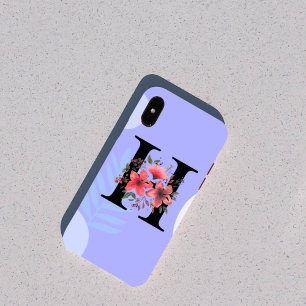 Botanical Shape Boho Retro With Name 1st Capital H iPhone 16 Case
