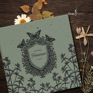 Botanical Shield Herbarium Sage Green Binder