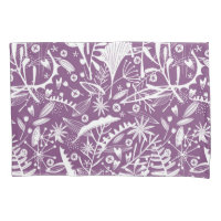 Botanical Silhouettes Purple and White