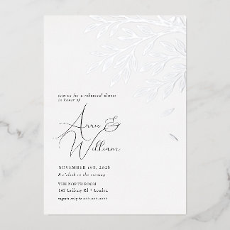 Botanical Silver Leaf Rehearsal Dinner