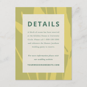 Botanical Sketch Citrus Wedding Enclosure Card