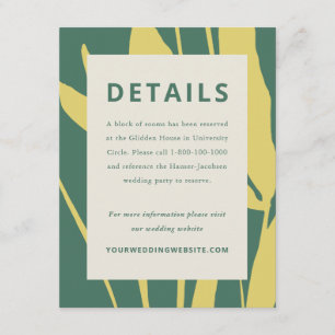 Botanical Sketch Citrus Wedding Enclosure Card