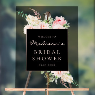 Botanical Spring Bridal Shower Acrylic Sign