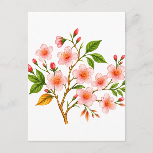 Botanical Spring Design Postcard (Front)