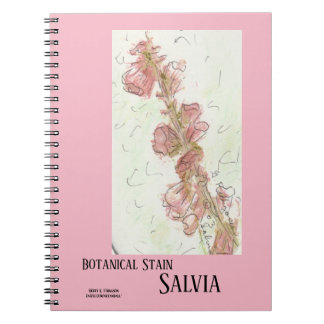 BOTANICAL STAIN SALVIA  NOTEBOOK