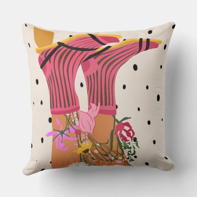 Botanical Steps Throw Pillow (Back)