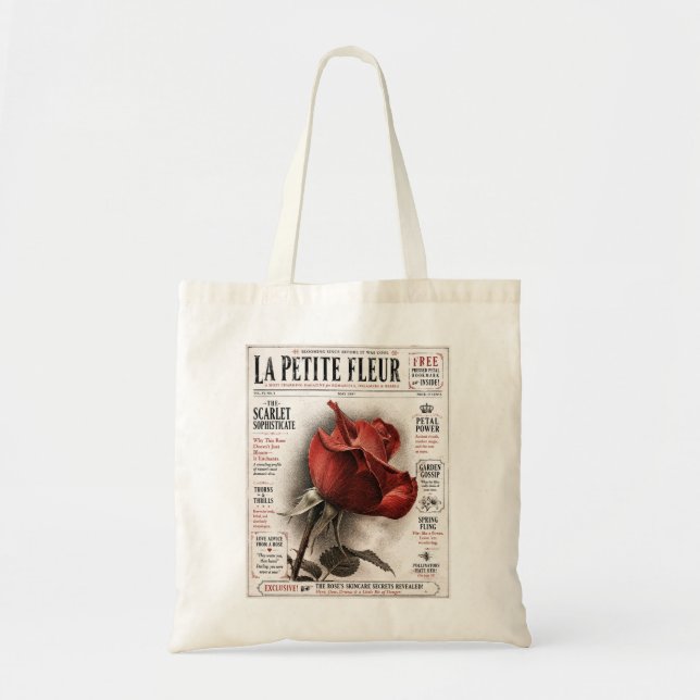 Botanical Study Illustration Nature-Inspired Tote Bag (Front)