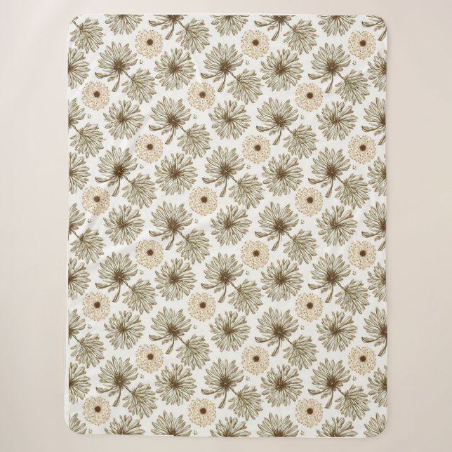 Botanical-style warm blanket (Front)