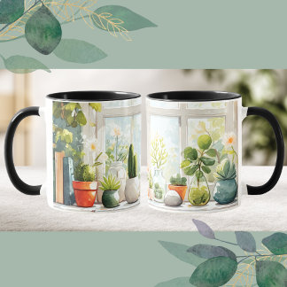Botanical Succulent Cottagecore Aesthet Coffee Mug