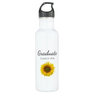 Botanical Sunflower Class of 2026 Graduation  710 Ml Water Bottle