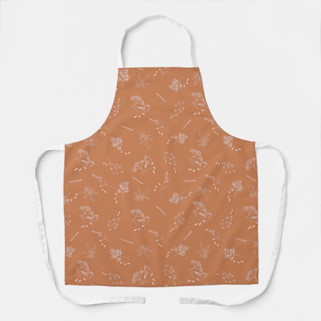 Botanical Terracotta  Apron (Front)