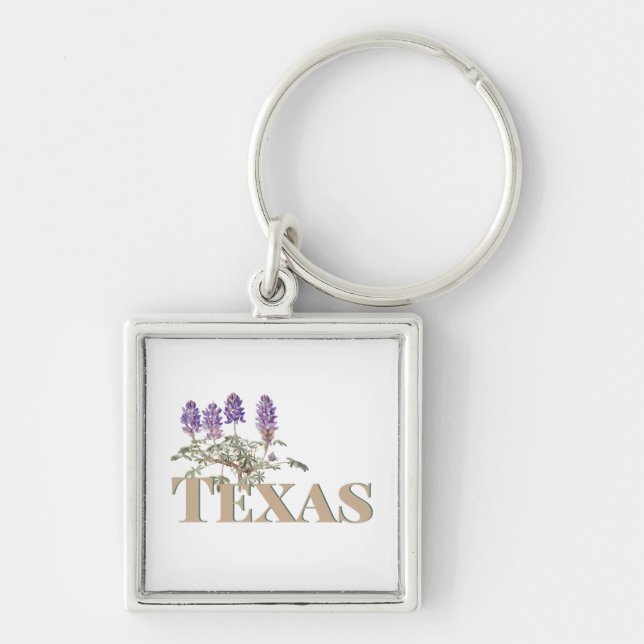 Botanical Texas Bluebonnet 2  Keychain (Front)