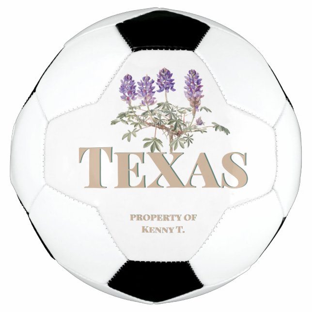 Botanical Texas Bluebonnet 2  Soccer Ball (Front)