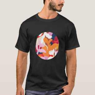 Botanical Theme Vivid Colors Beautiful Abstract Ar T-Shirt