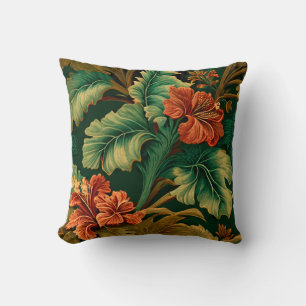 Botanical Throw Pillow - Hibiscus
