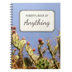 Botanical Tropical Catus Photo Personalized Notebook