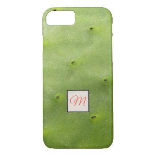 Botanical Tropical Green Cactus Photo Monogram Case-Mate iPhone Case