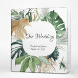 Botanical Tropical Leaves Wedding Modern Frame Binder<br><div class="desc">This design may be personalized in the area provided by changing the photo and/or text. Or it can be customized by clicking Personalize this Template and then choosing the click to customize further option and delete or change the colour of the background, add text, change the text colour or style,...</div>