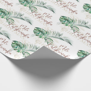 Botanical Tropical Mele Kalikimaka   Christmas Wrapping Paper