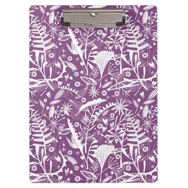 Botanical Tropical Purple Clipboard (Front)