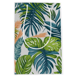 Botanical Tropical  Wrapping Paper Medium Gift Bag