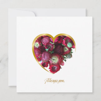 Botanical Valentine’s Day Card – Floral Heart with