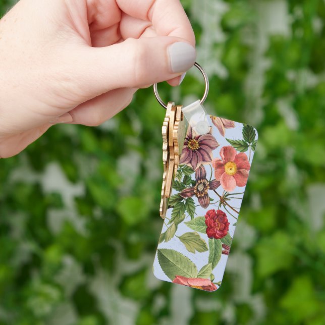 Botanical vintage design keychain (Hand)