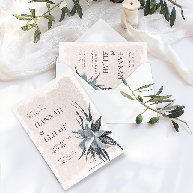 Botanical Vintage Floral Blue Rose Invitation (Creator Uploaded)