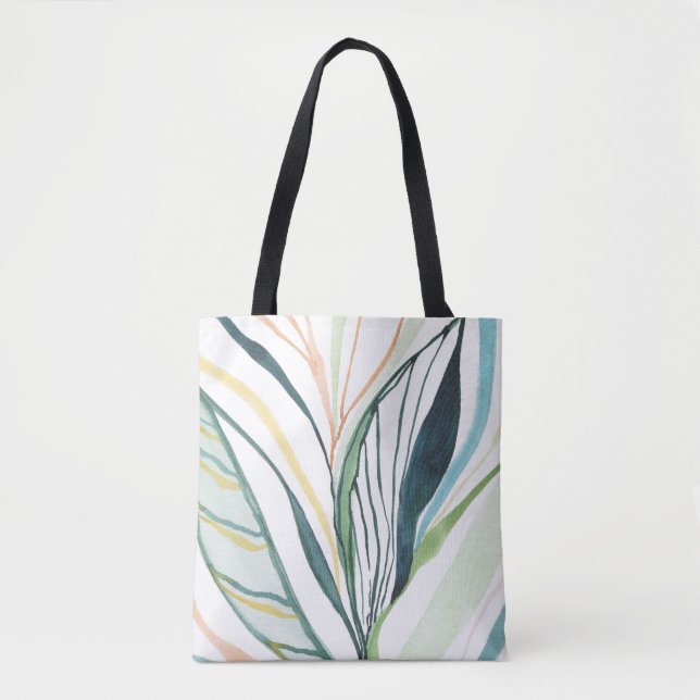 Botanical Watercolor Abstract Art Tote Bag (Front)