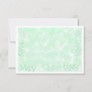 Botanical Watercolor Branches Leaves Blank Card