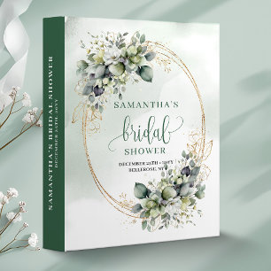 Botanical Watercolor Bridal Shower Memory Album Binder