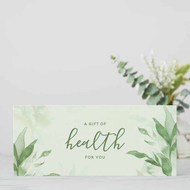 Botanical Watercolor Chiropractic Gift Certificate (Standing Front)