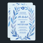 Botanical Watercolor CUSTOM QR Bar Bat Mitzvah Invitation<br><div class="desc">Perfect card to announce a bat mitzvah, bar mitzvah or other Jewish celebration! Hand drawn delicate leaf trame art for you! FULLY CUSTOMIZABLE! Click on “Personalize” above to edit the text and add your link to the QR code. Click "edit using design tool" to adjust the fonts, colours and placements....</div>