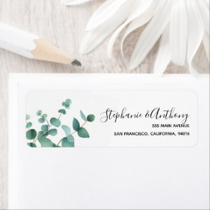 Botanical Watercolor Eucalyptus Branch Wedding