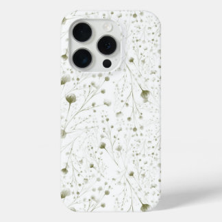 Botanical Watercolor Floral Pattern Nature Art iPhone 15 Pro Case
