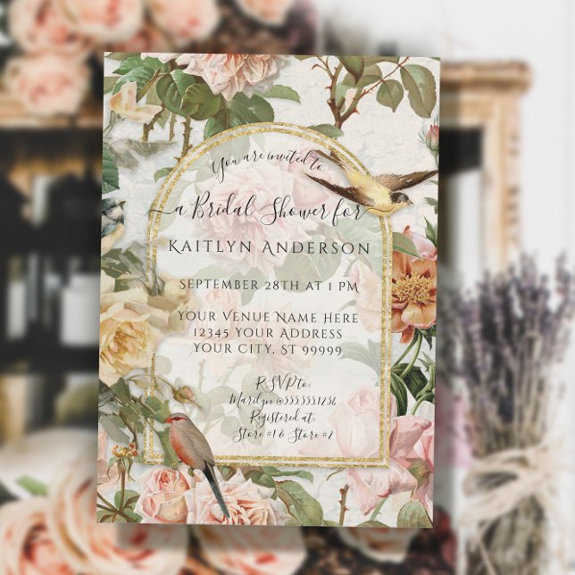 Botanical Watercolor Flowers n Birds Bridal Shower (Creator Uploaded)
