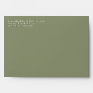 Botanical Watercolor Greenery Wedding Envelope