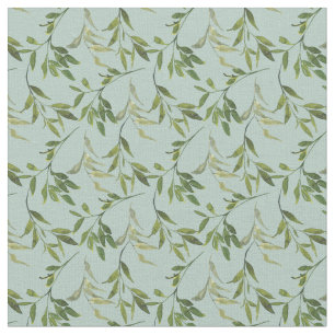 Botanical Watercolor Leaf Fabric