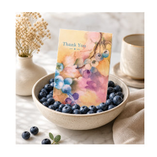 Botanical Watercolor Thank You Card